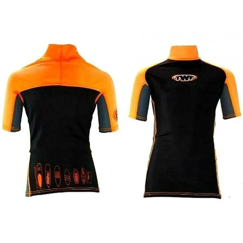 TWF Rash Vest Junior Black/Orange